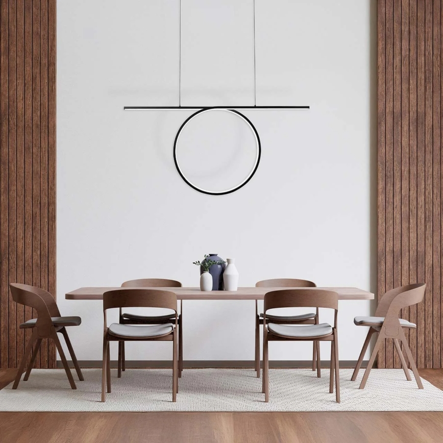 LED závesný luster na lanku ODETTA LED/42W/230V 4000K čierna