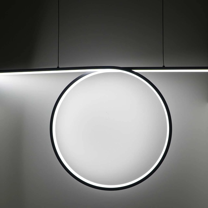 LED závesný luster na lanku ODETTA LED/42W/230V 4000K čierna