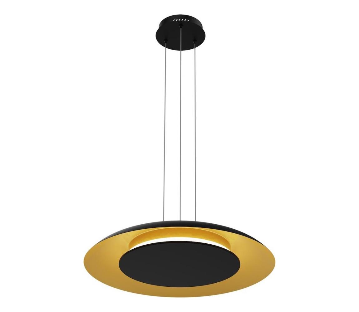 LED závesný luster na lanku PIATTINO LED/30W/230V 2700/3200/4000K pr. 40 cm čierna/zlatá ML1815