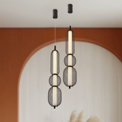 LED Závesný luster PUMA LED/15W/230V pr. 14 cm čierny