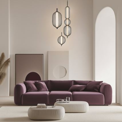 LED Závesný luster PUMA LED/15W/230V pr. 14 cm čierny