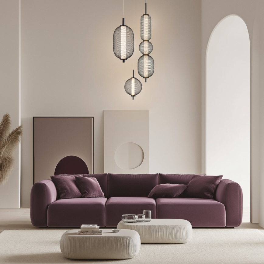 LED Závesný luster PUMA LED/15W/230V pr. 14 cm čierny