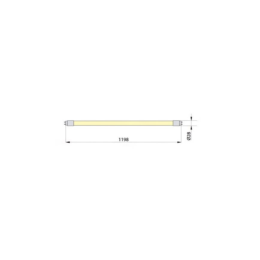 LED Žiarivková trubica ECOSTER T8 G13/18W/230V 3000K 119,8 cm