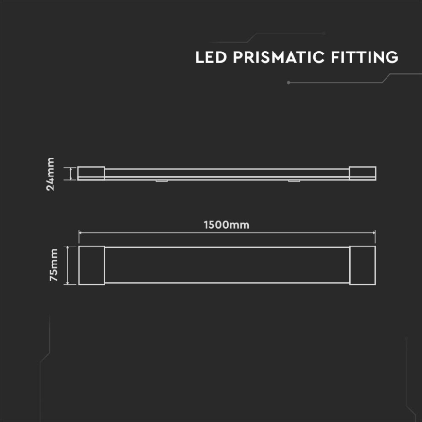 LED Žiarivkové svietidlo LED/50W/230V 6500K 150 cm biela