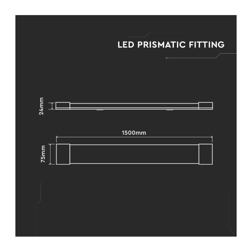 LED Žiarivkové svietidlo SAMSUNG CHIP LED/50W/230V 6500K 150 cm