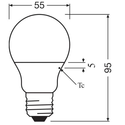 LED Žiarovka A40 E27/4,9W/230V 2700K - Osram
