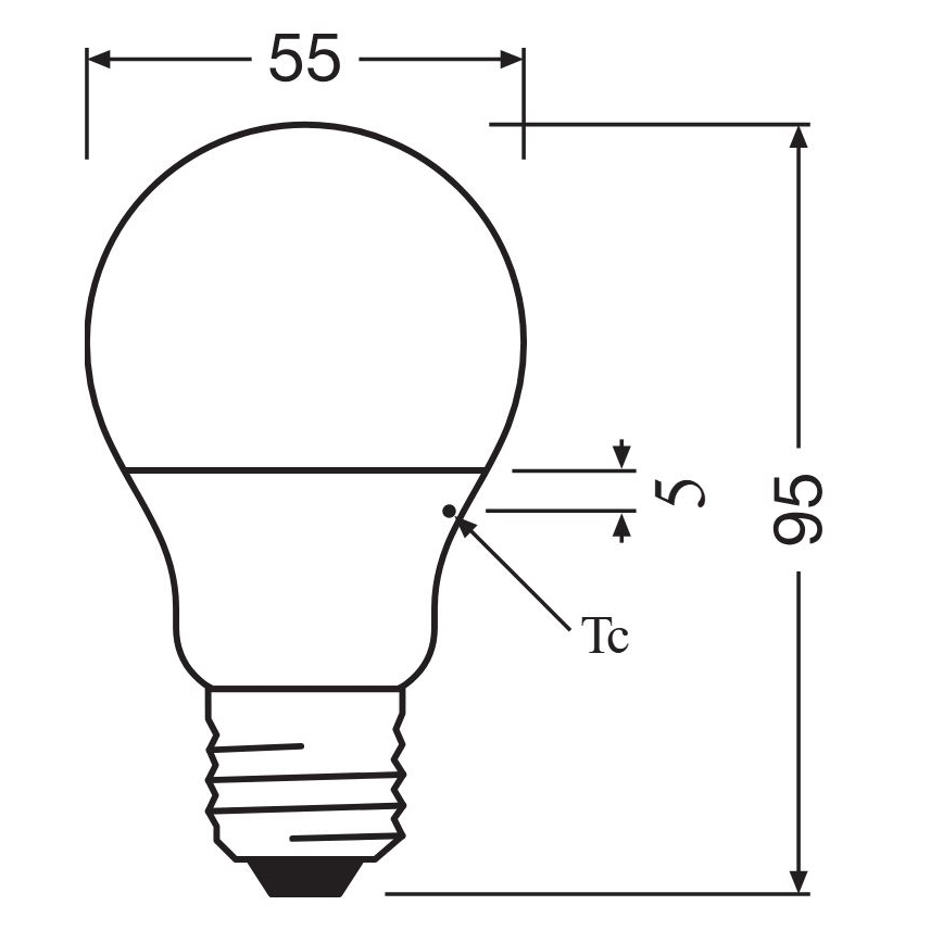 LED Žiarovka A40 E27/4,9W/230V 2700K - Osram