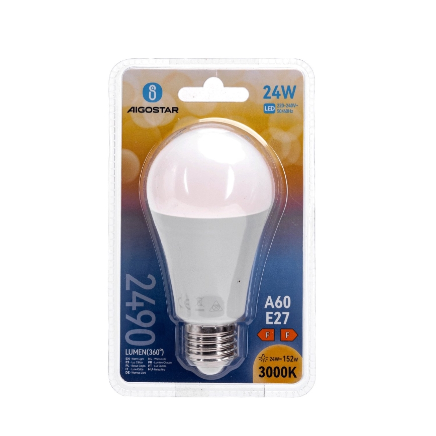 LED Žiarovka A60 E27/24W/230V 3000K - Aigostar