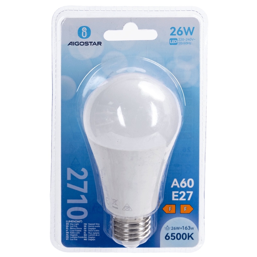 LED Žiarovka A60 E27/26W/230V 6500K - Aigostar
