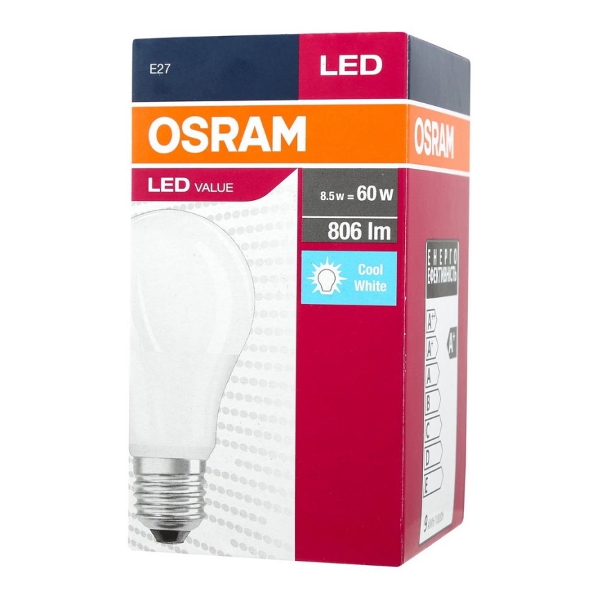 LED Žiarovka A60 E27/9,5W/230V 4000K - Osram