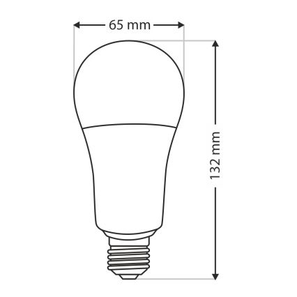 LED Žiarovka A65 E27/18W/230V 4200K