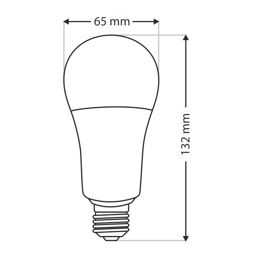 LED Žiarovka A65 E27/18W/230V 4200K