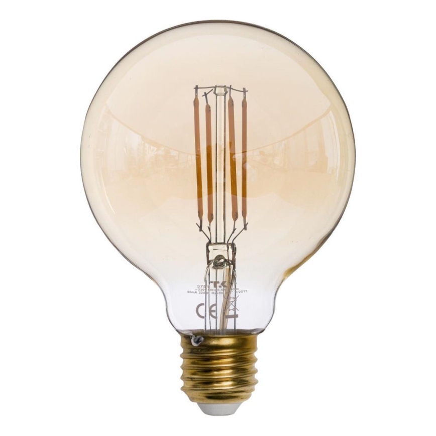 LED žiarovka AMBER G95 E27/6,5W/230V 2200K