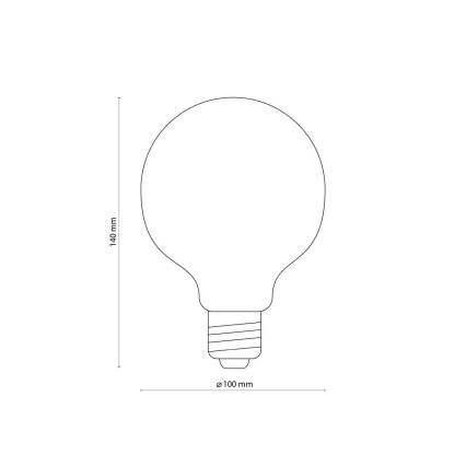 LED žiarovka AMBER G95 E27/6,5W/230V 3200K