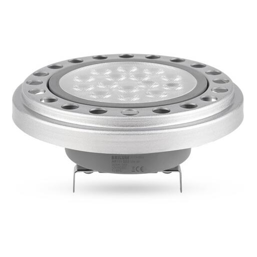 LED Žiarovka AR111 G53/12W/12V 3000K strieborná 30°