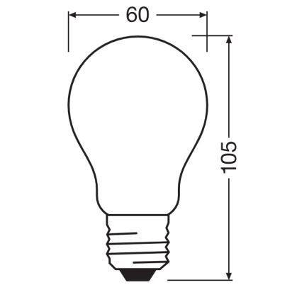 LED žiarovka CLASSIC FILAMENT A60 E27/7,2W/230V 2700K - Ledvance