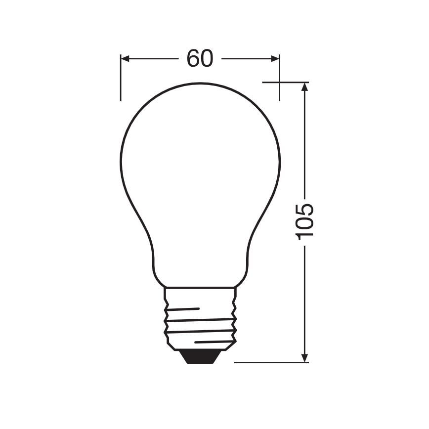 LED žiarovka CLASSIC FILAMENT A60 E27/7,2W/230V 2700K - Ledvance