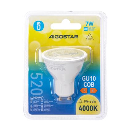 LED žiarovka COB GU10/7W/230V 4000K - Aigostar