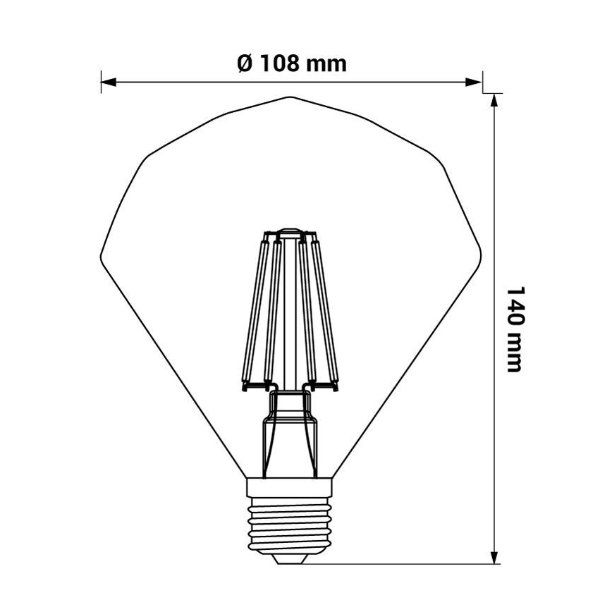 LED Žiarovka CRYSTAL E27/4W/230V 2200K