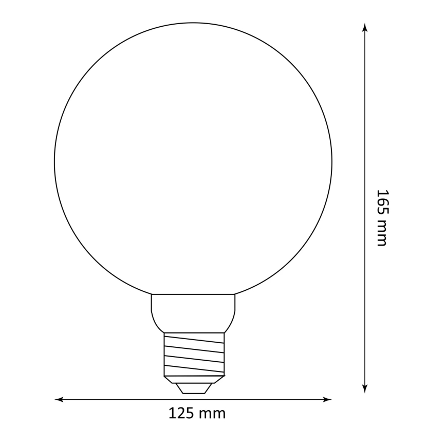 LED Žiarovka DECO VINTAGE FILAMENT G125 E27/4W/230V 1800K