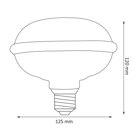 LED Žiarovka DECO VINTAGE FILAMENT UFO130 E27/4W/230V 1800K