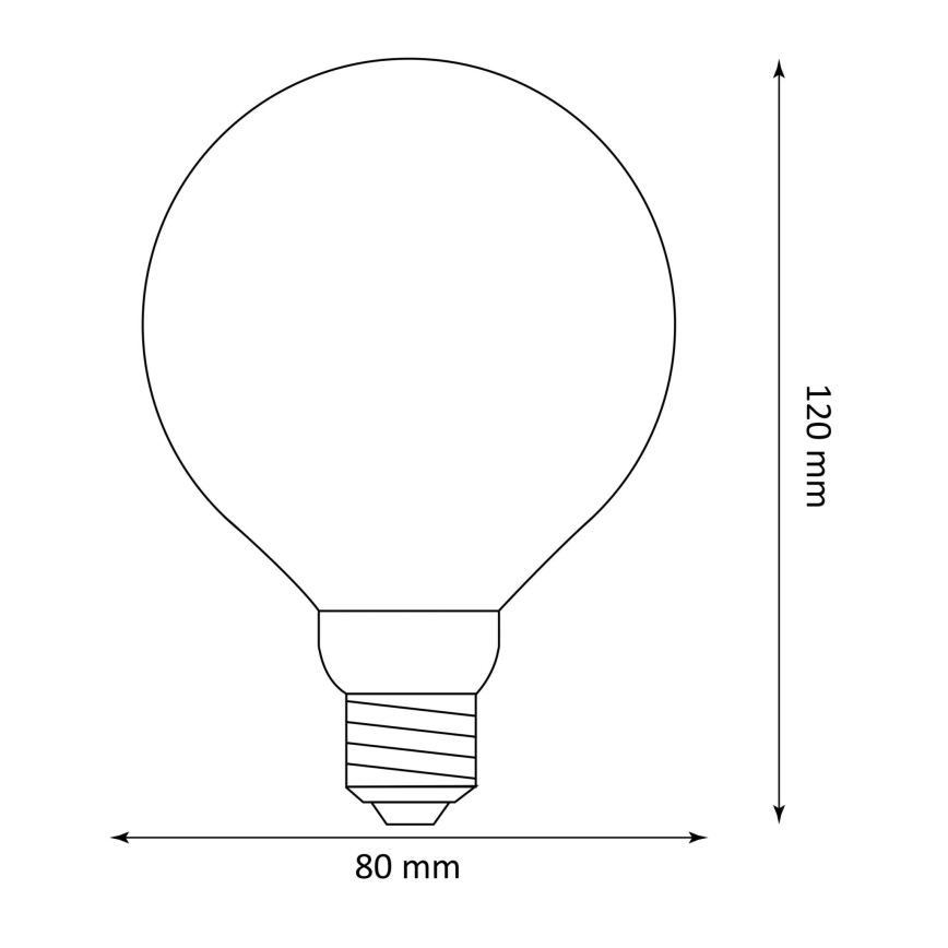 LED Žiarovka DECO VINTAGE G80 E27/4W/230V 1800K