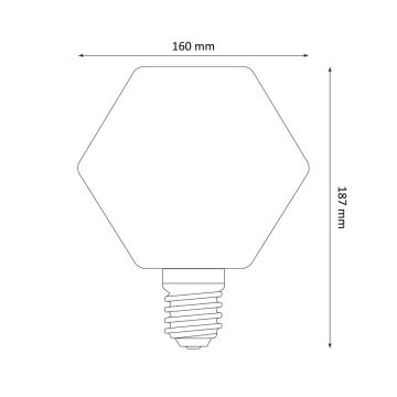 LED Žiarovka DECO VINTAGE LB160 E27/4W/230V 1800K