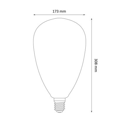 LED Žiarovka DECO VINTAGE S173 E27/4W/230V 1800K