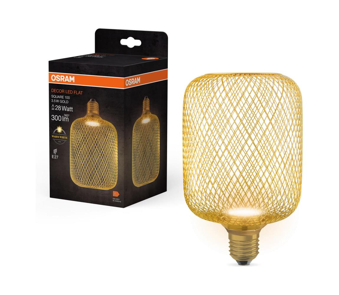Osram LED Žiarovka DECOR FLAT E27/3,5W/230V 2700K zlatá - Osram