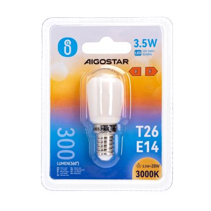 LED Žiarovka do chladničky T26 E14/3,5W/230V 3000K - Aigostar