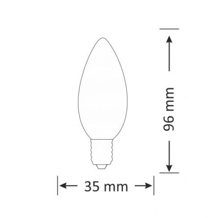 LED žiarovka E14/3,7W/230V 2200K