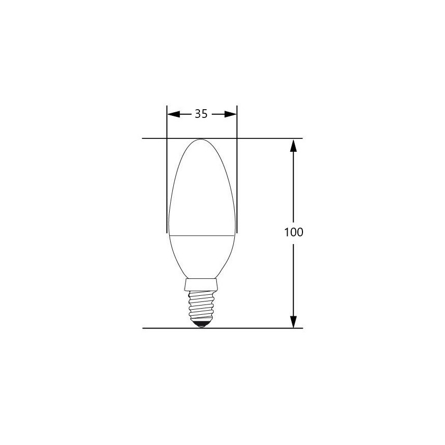 LED Žiarovka E14/4W/230V 2700-3000K