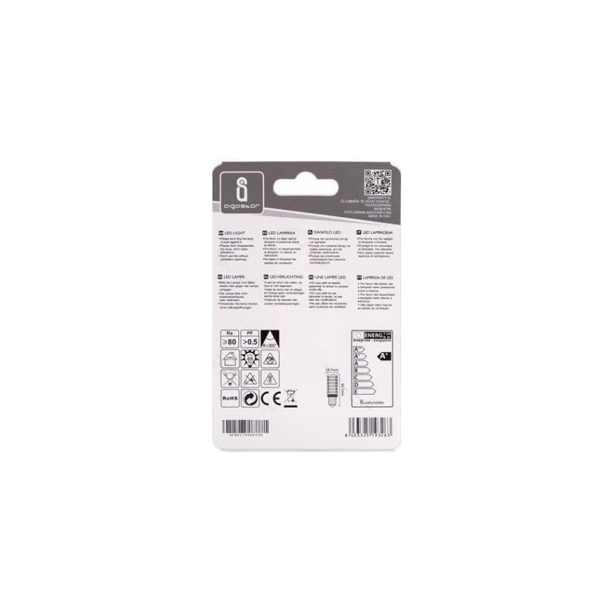 LED Žiarovka E14/6W/230V 3000K - Aigostar
