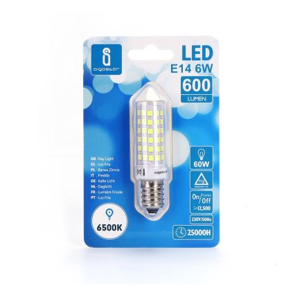 LED Žiarovka E14/6W/230V 6500K - Aigostar