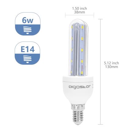 LED Žiarovka E14/6W/230V 6500K - Aigostar