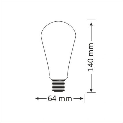 LED žiarovka E27/4W/230V 2000K