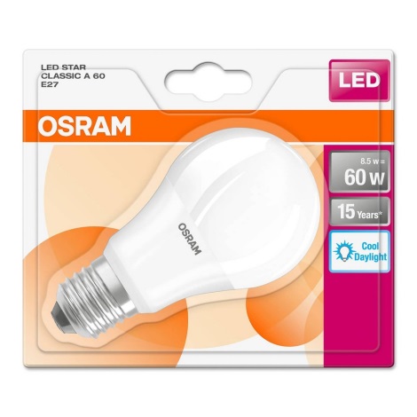 LED Žiarovka E27/8,5W/230V 6500K - Osram