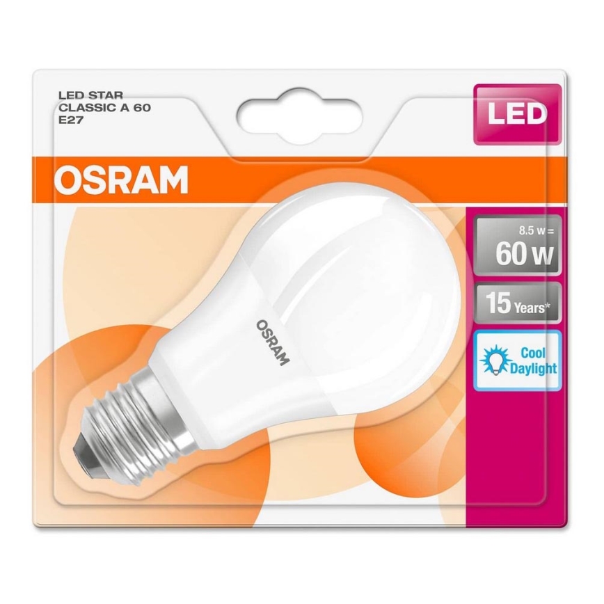 LED Žiarovka E27/8,5W/230V 6500K - Osram