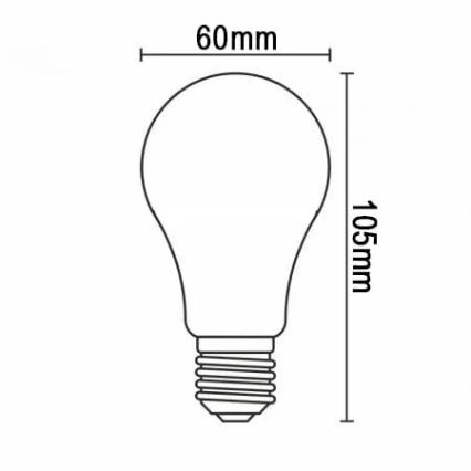 LED Žiarovka FILAMENT A60 E27/12W/230V 3000K