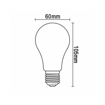 LED Žiarovka FILAMENT A60 E27/12W/230V 330° 3000K