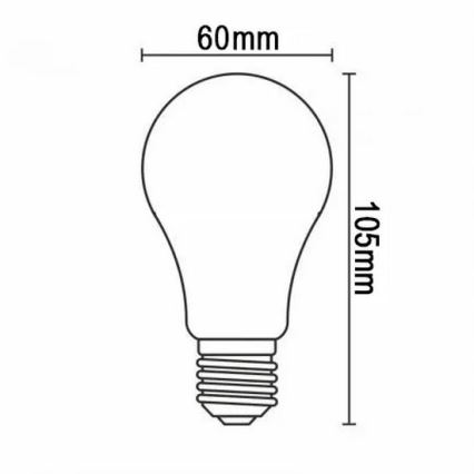 LED Žiarovka FILAMENT A60 E27/12W/230V 330° 4000K