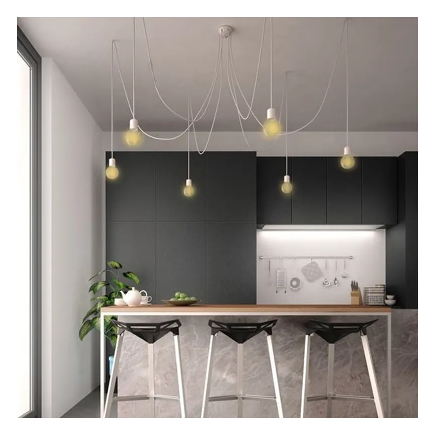 LED Žiarovka BIELY FILAMENT A60 E27/13W/230V 3000K