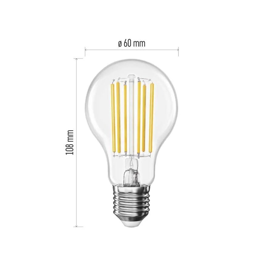 LED Žiarovka FILAMENT A60 E27/7,2W/230V 4000K