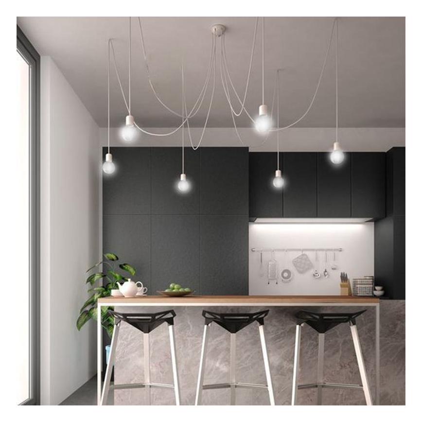 LED Žiarovka BIELY FILAMENT A60 E27/9W/230V 4000K