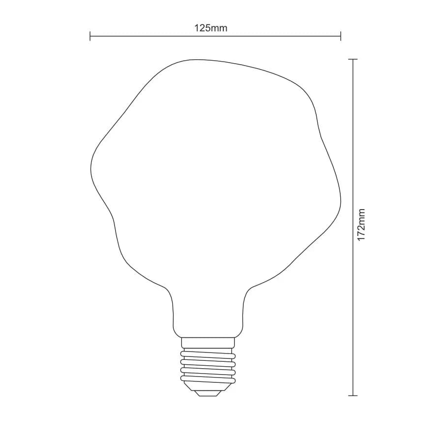 LED Žiarovka FILAMENT BUMPED VINTAGE G125 E27/4W/230V 2000K