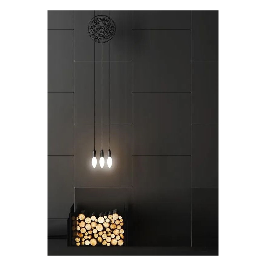LED Žiarovka BIELY FILAMENT C35 E14/4,5W/230V 4000K