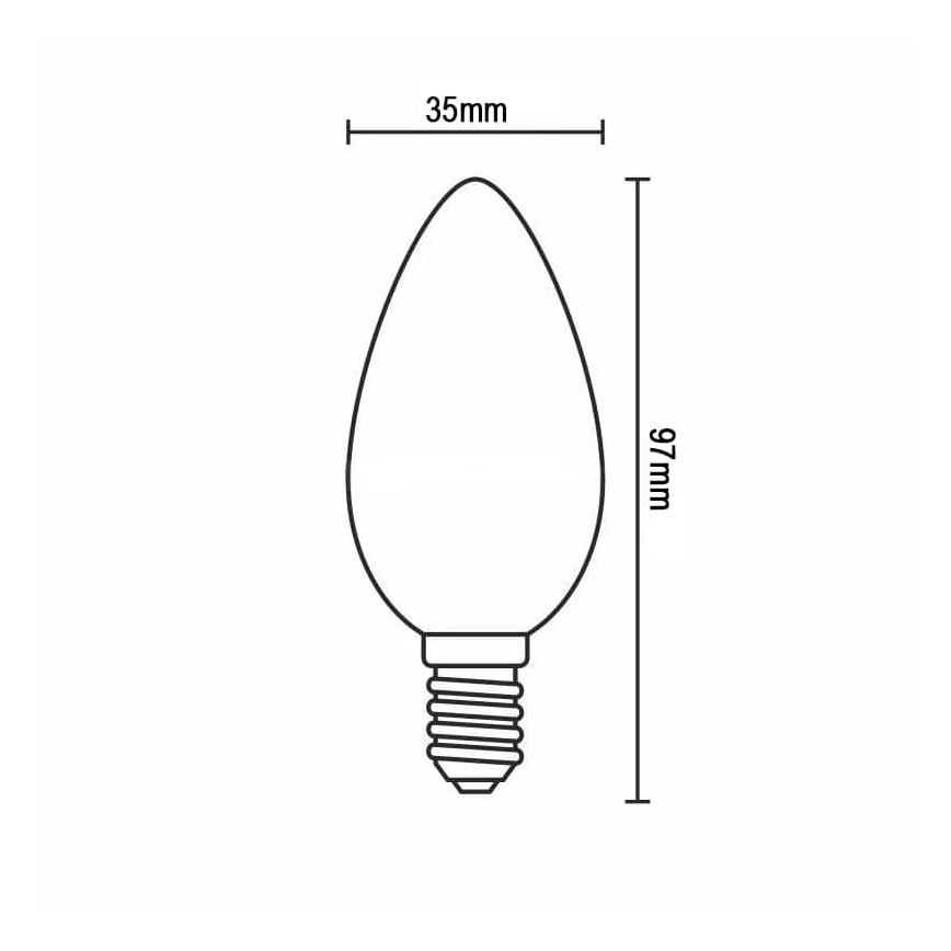 LED Žiarovka FILAMENT C35 E14/4W/230V 4000K
