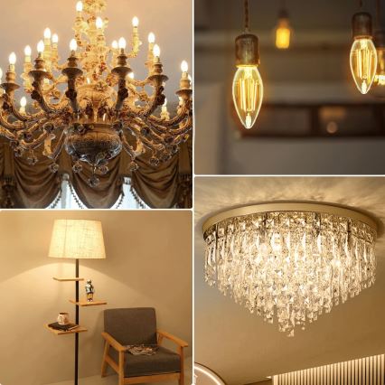 LED Žiarovka FILAMENT C35 E14/6W/230V 2200K - Aigostar