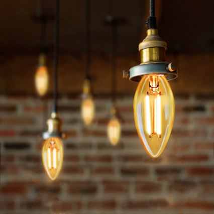 LED žiarovka FILAMENT C35 E27/8W/230V 2200K - Aigostar