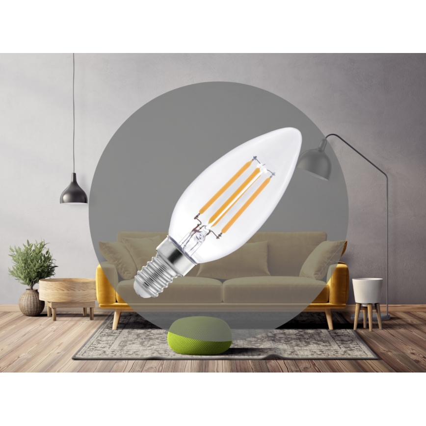 LED Žiarovka FILAMENT C37 E14/6W/230V 3000K